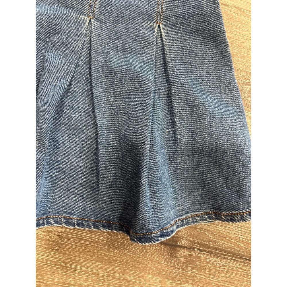 GB Girls Gianni Bini Pleated Denim Mini Skirt Size 14 - Picture 3 of 5